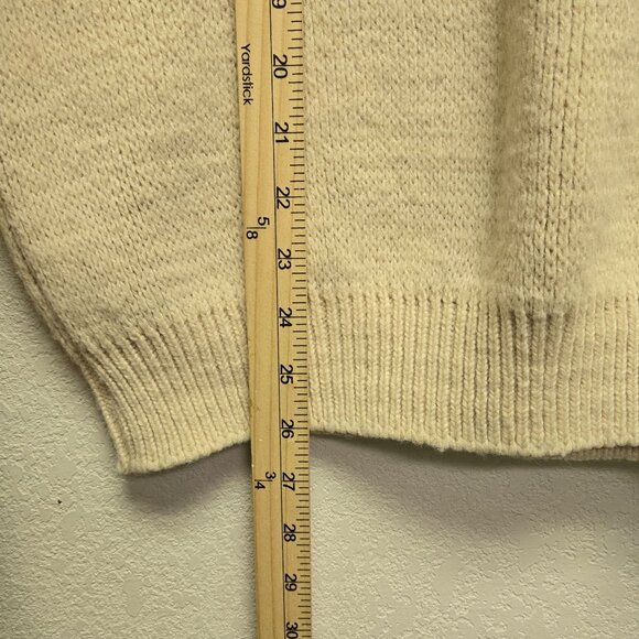 Vintage JCPenney 60s 70s L Navajo Southwestern Thhick Sweater Aztec Pattern Cre - Picture 8 of 10